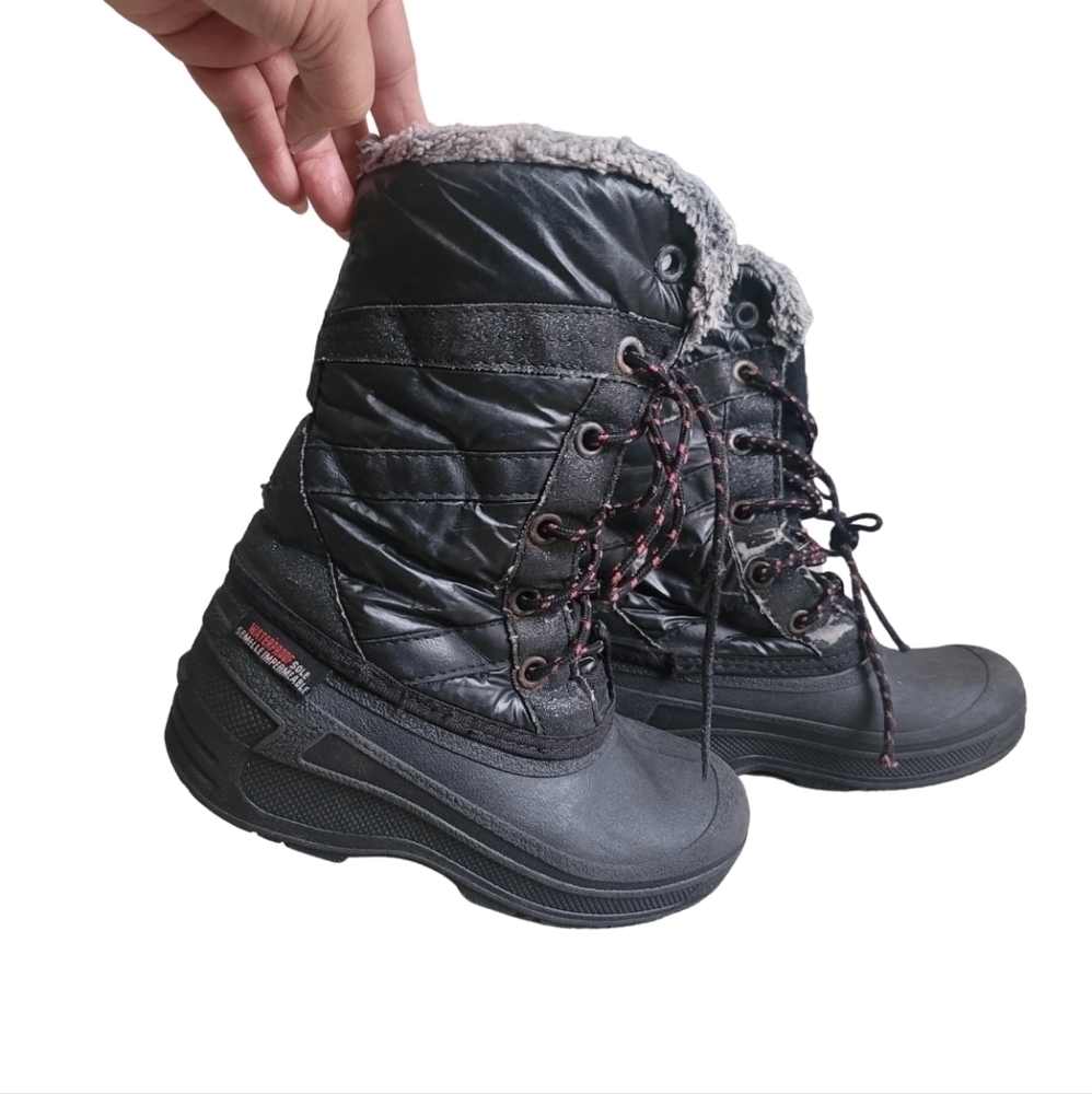 Winter Boots for Girls Size 1 in Black